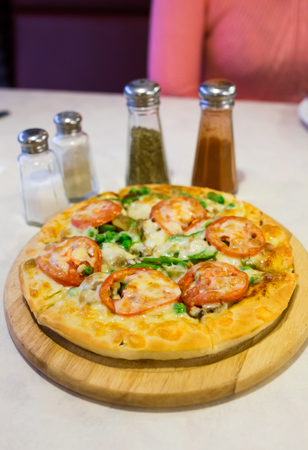 Delicious italian pizzaの写真素材