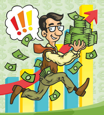 businessman personage many finance conceptual character humorousの写真素材