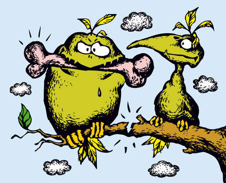 greed humor handdrawn cartoon illustrations drawing humorousの写真素材