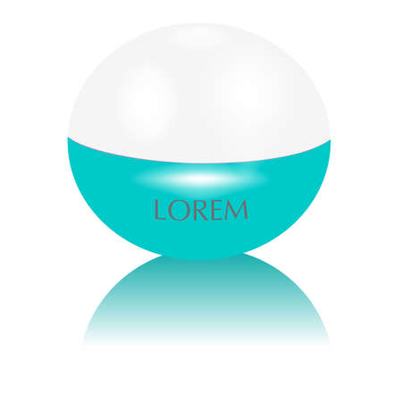 Cosmetic containers isolated on white. Package beauty cream bottle design vectorのイラスト素材