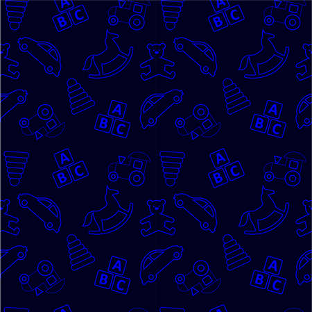 Seamless texture with toys. Endless pattern.のイラスト素材