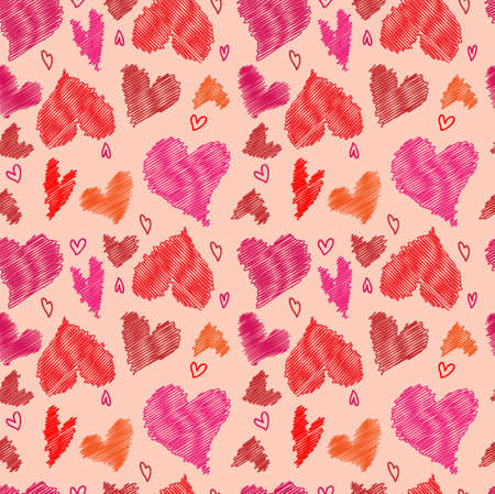 Abstract background is in the hearts. Background for Valentine's Day.のイラスト素材