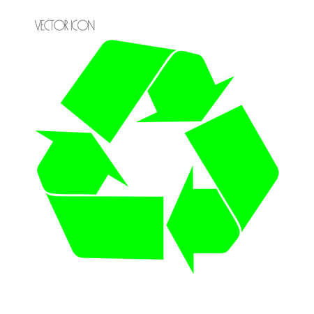 Recycle Symbol, Isolated On White Background, Vector Illustrationのイラスト素材