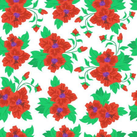 abstract background with flowersのイラスト素材