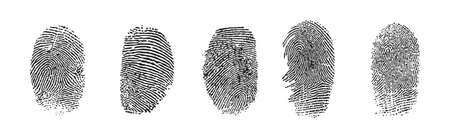 Black fingerprints, vector