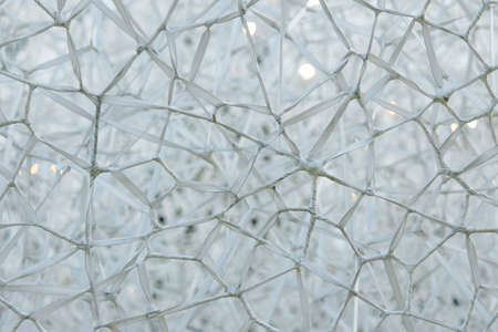 white threads web abstract soft focus background 3D spaceの写真素材