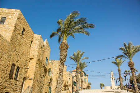 Israeli ancient city Jaffa part of Tel Aviv capital touristic destination landmark Middle East view...