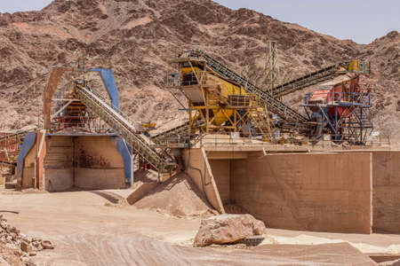 desert Eastern region plant machinery heavy equipment for digging quarry industrial objectの写真素材