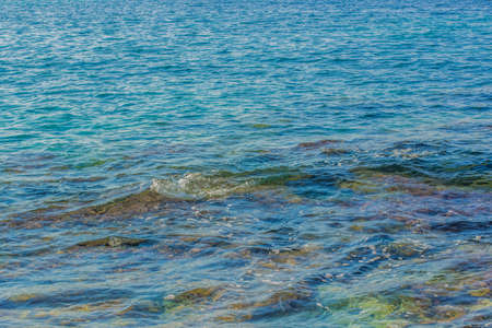 sea water background surface and waves copy space for your text hereの写真素材