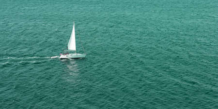 yacht sea waters top view wallpaper pattern landscape vintage style colors aerial drone photography...