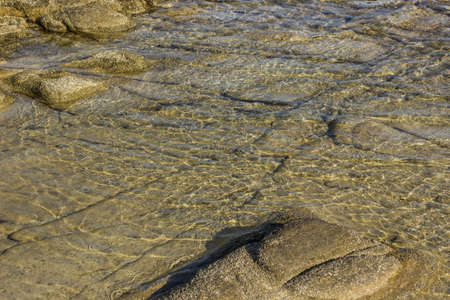 north European cold shallow water stone coast line local nature scenic view from above
