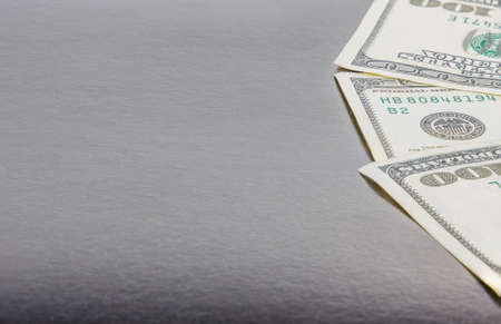 dollars cash money finance concept gray table surface background poster copy space for your text hereの写真素材