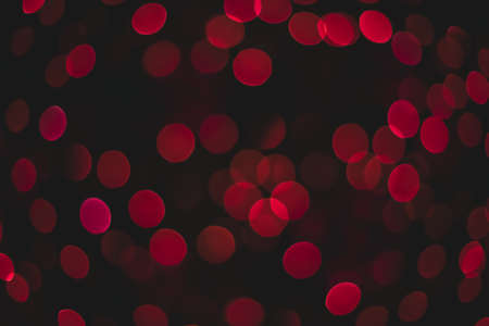 pink rose lights from garland bokeh effect illumination unfocused horizontal concept picture on...