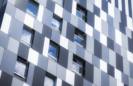 living building multi apartment surface perspective background windows objects square shapes elementsの写真素材