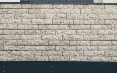 building background brick wall textured pattern empty copy space external side of architecture...