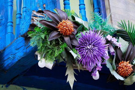 decorative still life flowers close up composition indoor design style mock up pattern view