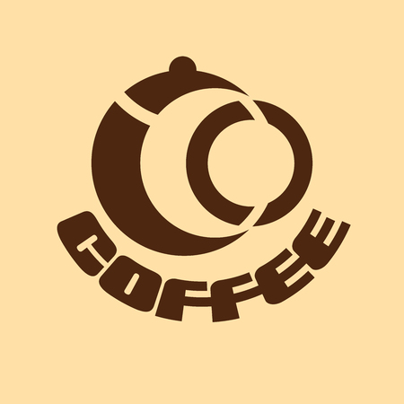 logo coffee. logo of cafe house. coffeeの写真素材
