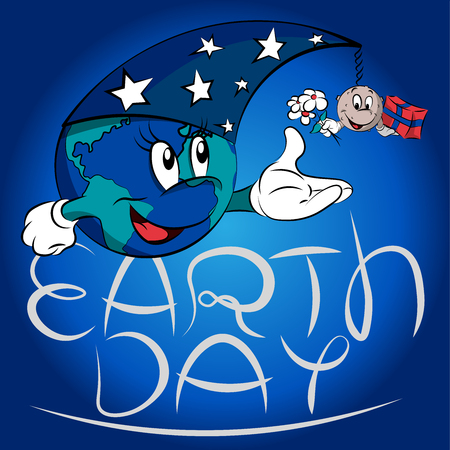 Concept for Earth Day. Logo icon design, vector illustration.の写真素材