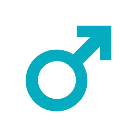 Male gender color icon. Symbol, logo illustration for mobile concept and web design.のイラスト素材