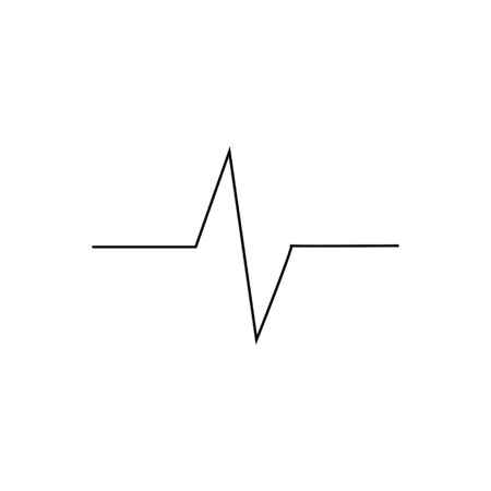 Pulse outline icon isolated.のイラスト素材