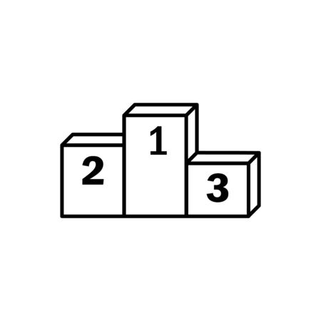 Pedestal outline icon isolated.のイラスト素材