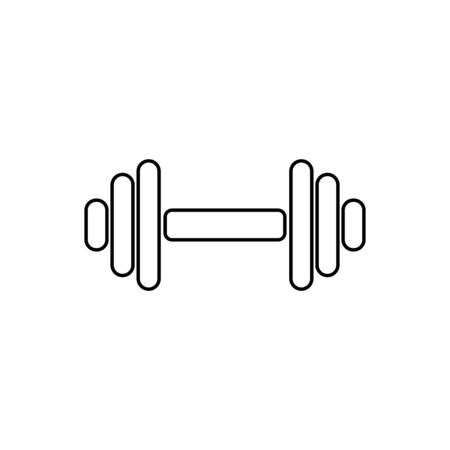 Dumbbell outline icon isolated.のイラスト素材