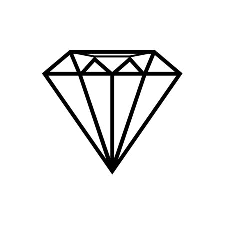 Diamond outline icon.のイラスト素材