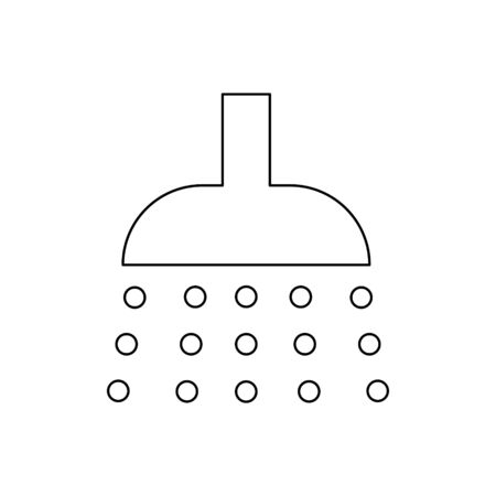 Shower outline icon. Symbol, logo illustration for mobile concept and web design.のイラスト素材