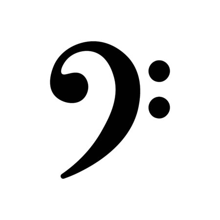 Bass clef outline icon.のイラスト素材