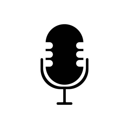 Mic outline icon isolated.のイラスト素材