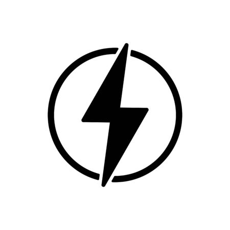 Power outline icon isolated. Symbol,  illustration for mobile concept and web design.のイラスト素材