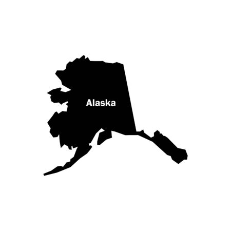 Alaska state outline icon isolated. Symbol,  illustration for mobile concept and web design.のイラスト素材