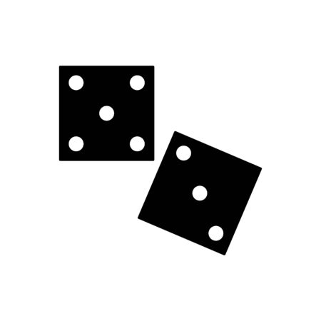 Dice outline icon isolated. Symbol, logo illustration for mobile concept and web design.のイラスト素材