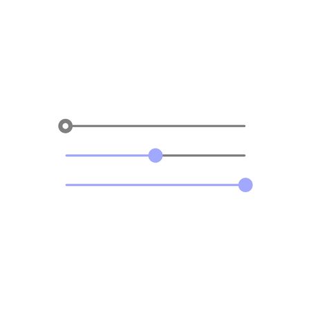 Sliders ui. Icon buttons for mobile menu and navigation.のイラスト素材