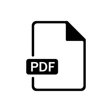 Pdf outline icon isolated. Symbol,  illustration for mobile concept and web design.のイラスト素材