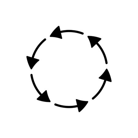 Recycle outline icon isolated. Symbol, logo illustration for mobile concept and web design.のイラスト素材