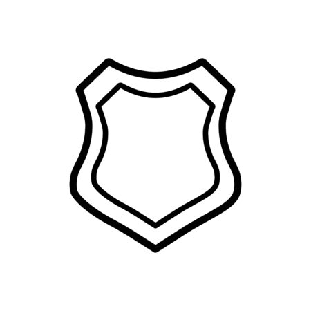 Shield outline icon. Symbol, logo illustration for mobile concept and web design.のイラスト素材