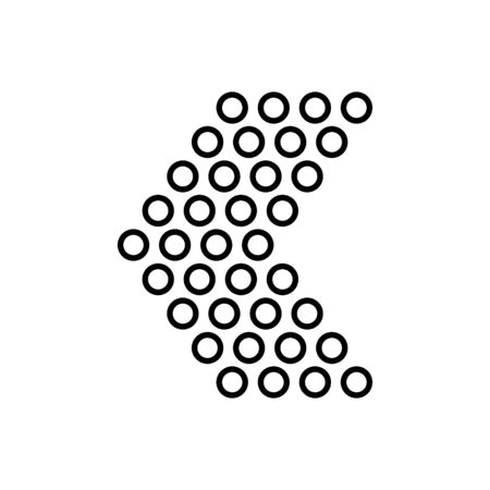 Arrow outline icon isolated. Bookmark simple line vector icon. Symbol, illustration. Pixel perfect vector graphics. Linear style sign for mobile concept and web design.のイラスト素材