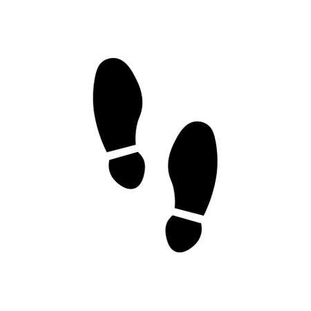 Footprint outline icon. Symbol, logo illustration for mobile concept and web design.のイラスト素材