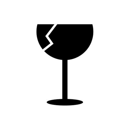 Fragile outline icon. Symbol, logo illustration for mobile concept and web design.のイラスト素材