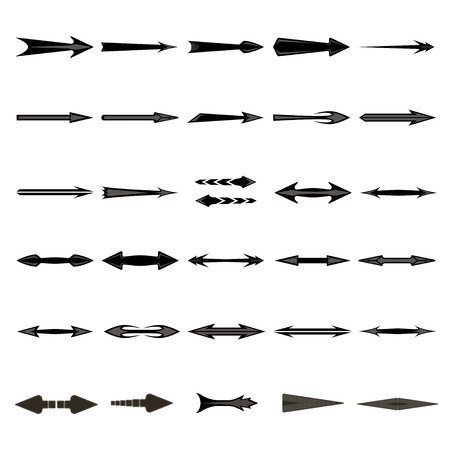 Black and white arrowsのイラスト素材