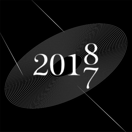 Abstract image of the change of yearのイラスト素材