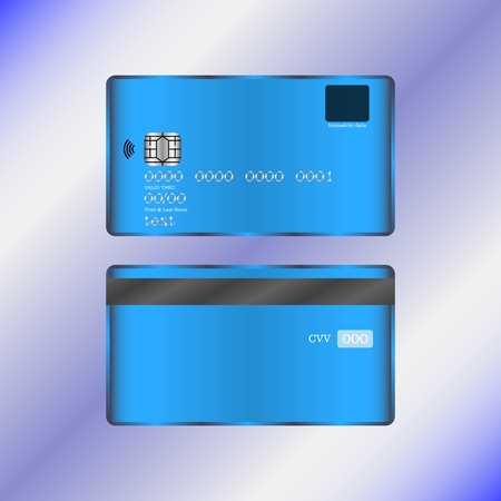 Plastic card with bio dynamic data, vector illustration.のイラスト素材
