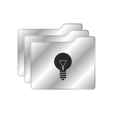 A group of silver folders united by one idea.のイラスト素材