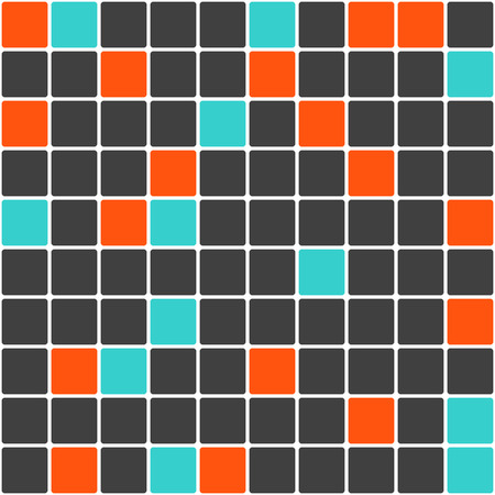 Mosaic for a bathroom or a pool, minimal in 3 colors. Vector illustration.