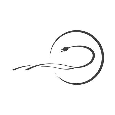 Logo of automobile refueling of electric cars. Can be used as an icon. Vector on white background. Easy color editingのイラスト素材