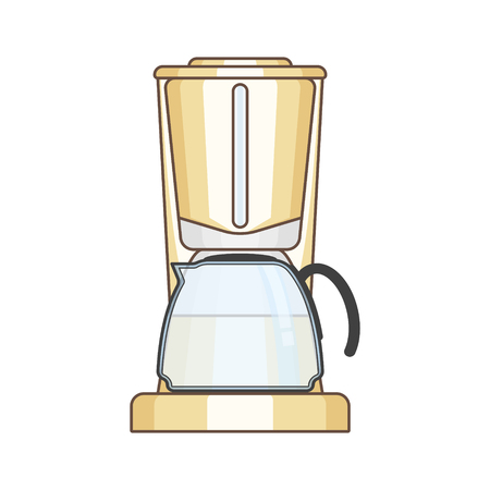 Coffee maker. Vector illustration on white backgroundのイラスト素材