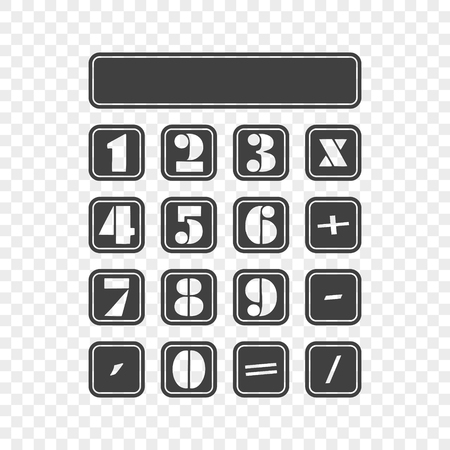 Icon of a simple calculator. Vector illustration on a transparent background.のイラスト素材