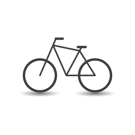 Bicycle icon. Vector illustration on white background.のイラスト素材