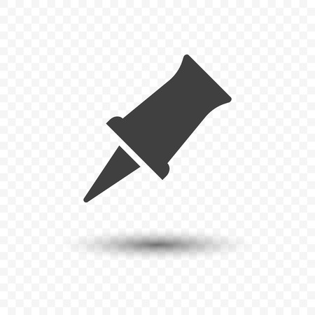 Icon pushpin. Vector illustration on a transparent backgroundのイラスト素材